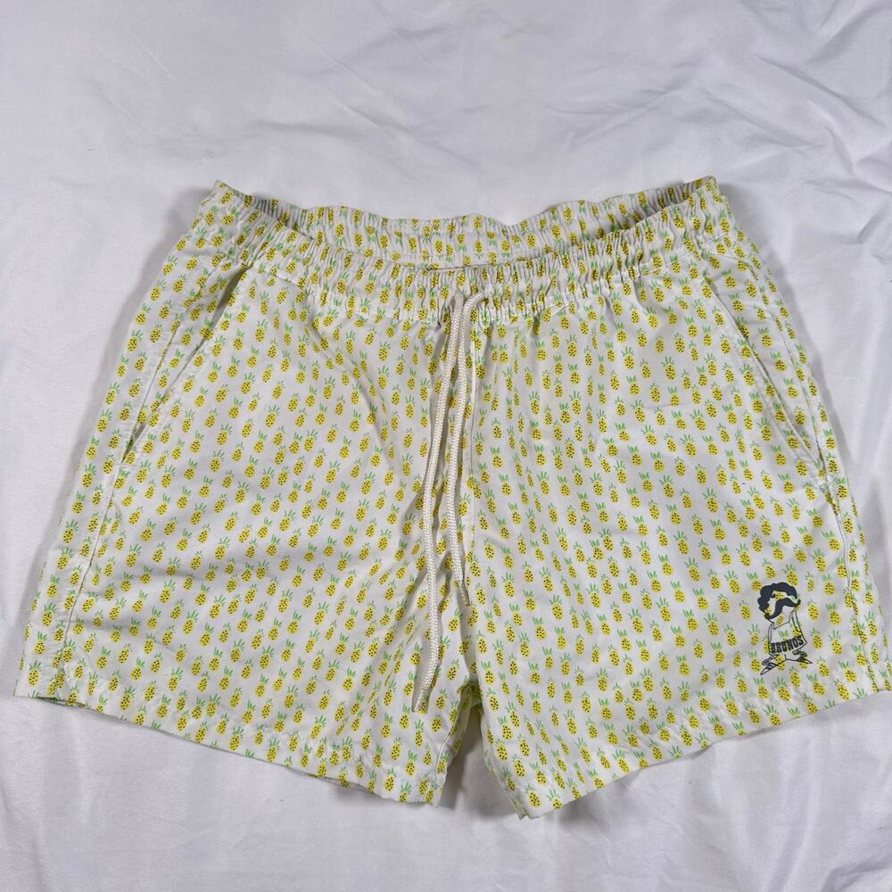 Brunos pineapple swim shorts‎ made in the usa mens size medium